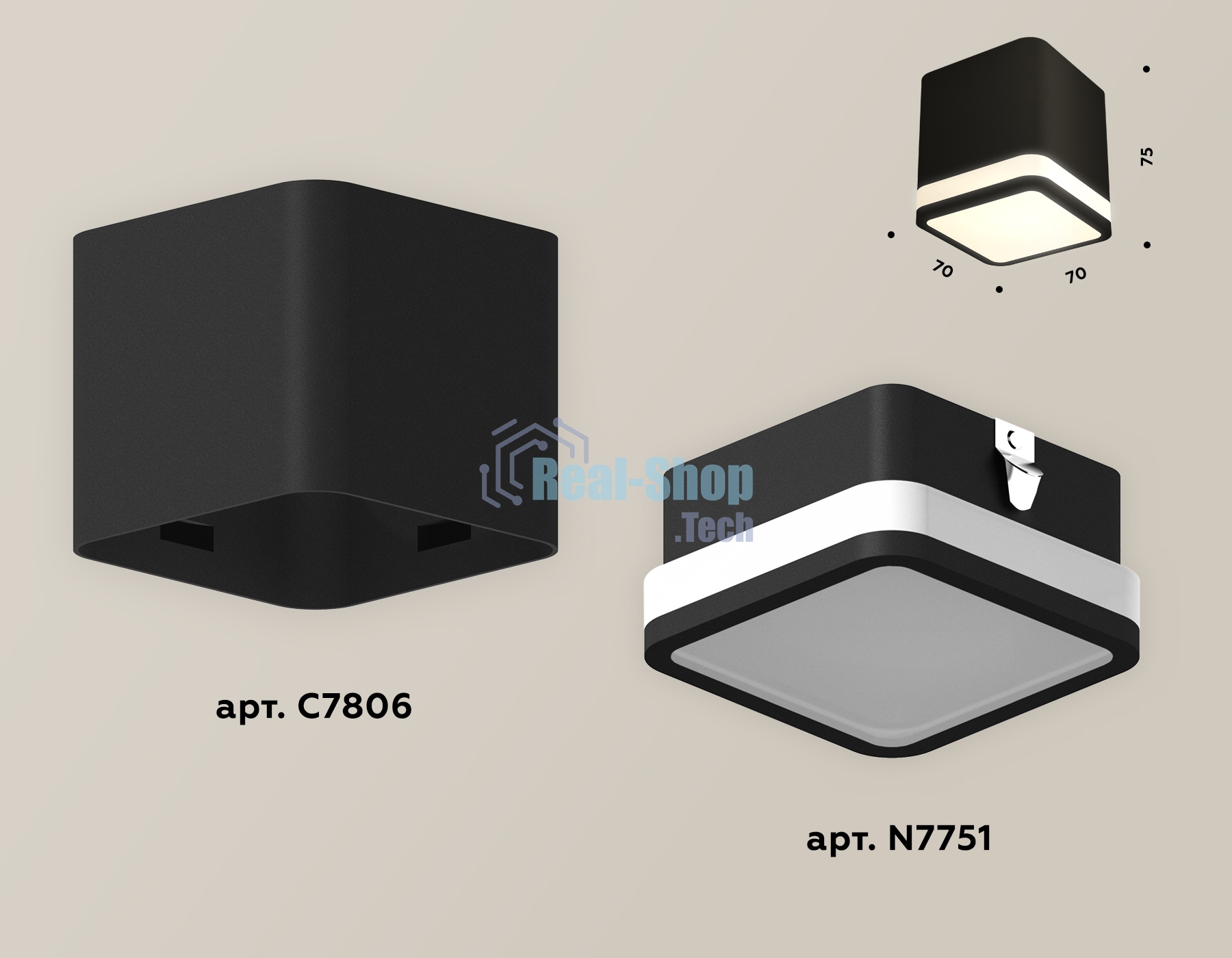 Светильник Ambrella Light XS7806030 SBK/FR черный песок/белый матовый MR16 GU5.3 (C7806, N7751)
