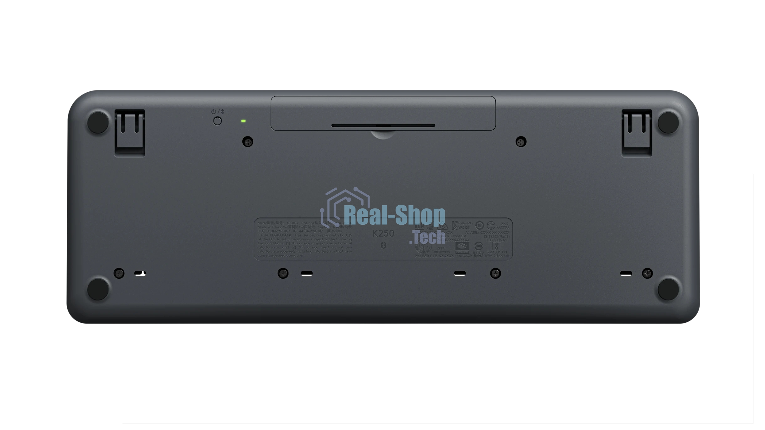 Клавиатура Logitech K250 беспроводная, Bluetooth, серый