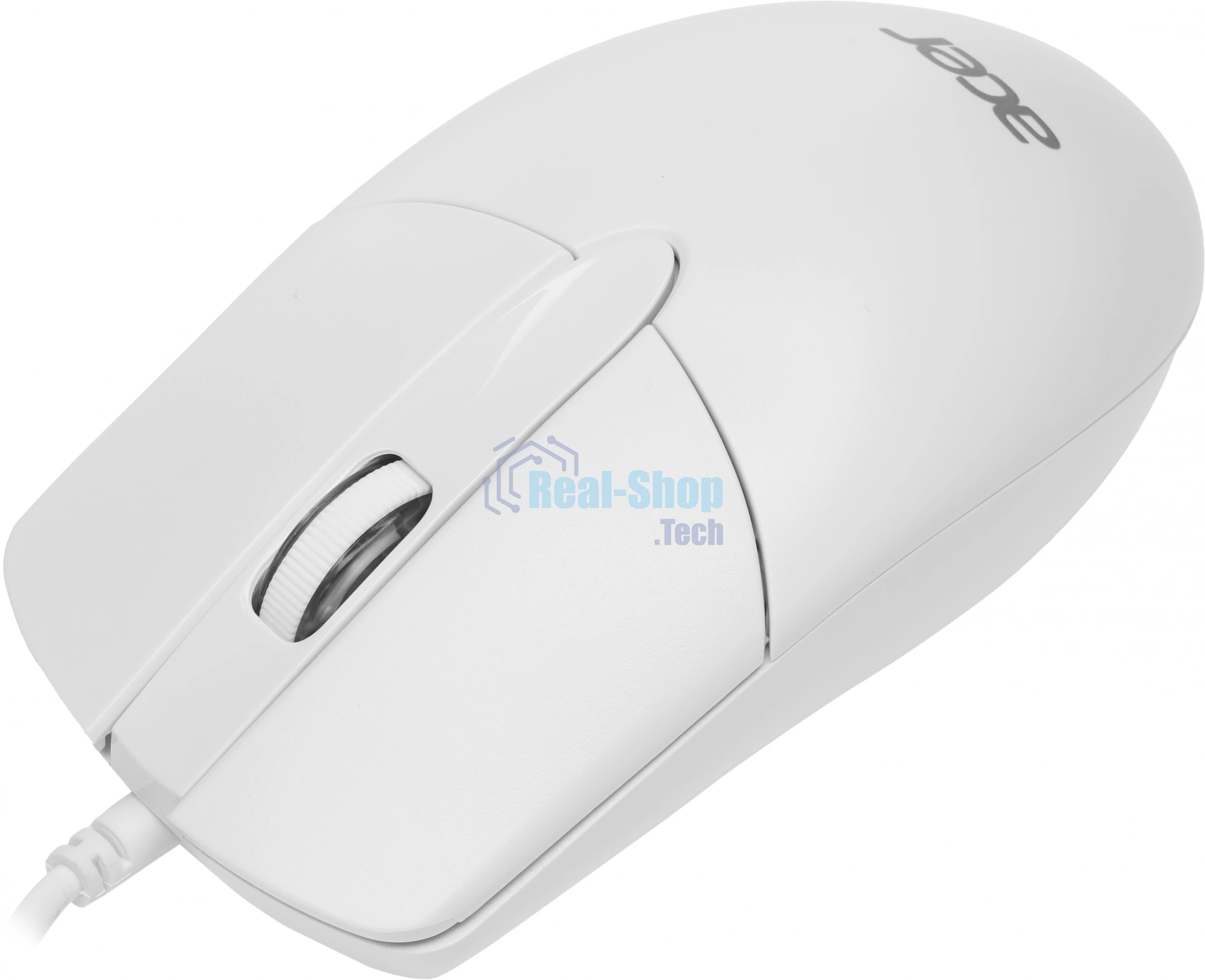 Мышь проводная Acer OMW300 белый, 1200 dpi, USB, кнопки - 3
