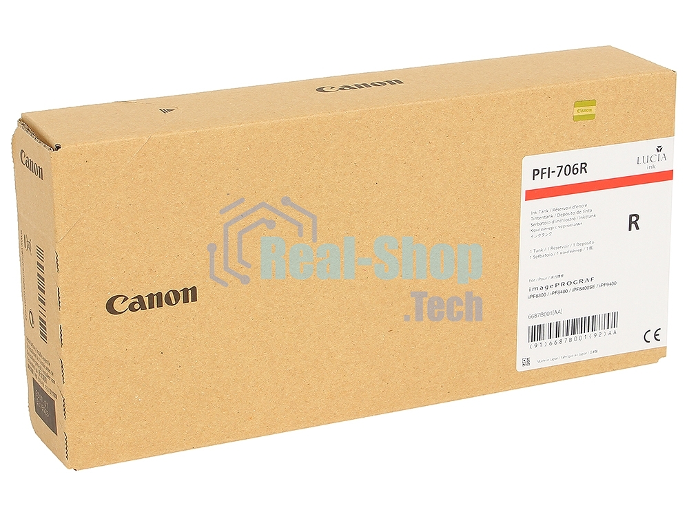 Картридж струйный Canon PFI-706 R красный для iPF8400/9400 (6687B001)