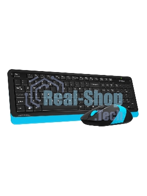 Комплект клавиатура + мышь A4 Fstyler FG1010 клав:черный/синий мышь:черный/синий USB беспроводная Multimedia