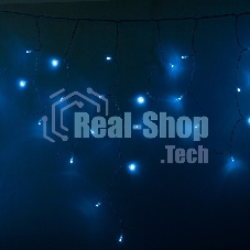 Гирлянда Neon-night Айсикл (бахрома) светодиодный, 2,4 х 0,6 м, прозрачный провод, 230 В, диоды синие, 88 LED