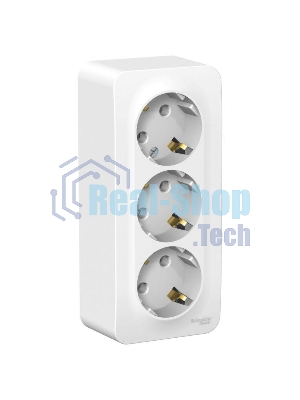 Розетка 3-м ОП Blanca 16А 250В без шторок с заземл. изол. пласт. бел. SchE BLNRA010311