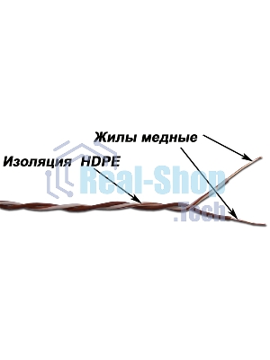 Кабель 1-парный кроссировочный, 24 AWG, бухта 500 метров, бело-оранжевый