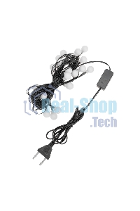 Гирлянда светодиодная Neon-night Шарики 5м, 20 LED, IP20, зеленый провод, свечение мульти (RG/RB), мигание, 230В