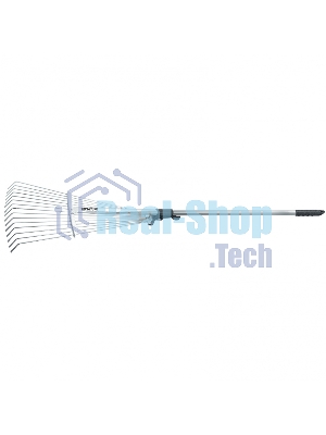 Грабли веерные стальные Palisad, 190-520х1200-1500 мм, 15 зубьев, раздвижные, стальной черенок