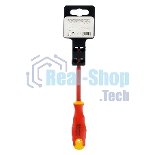 Отвертка Сибртех диэлектрическая sl4х100мм crv до 1000в двухкомпонентная рукоятка