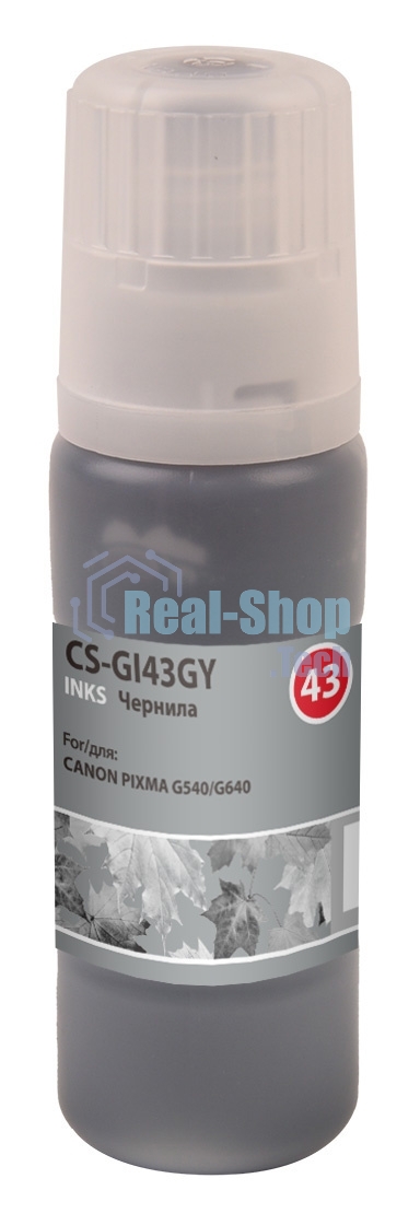Чернила Cactus CS-GI43GY серый60мл для Canon Pixma G640/540