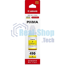 Чернила Canon GI-490Y 0666C001 желтый для Canon Pixma G1400/2400/3400 (70мл)