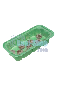 Мини-парник с крышкой, с торфяными таблетками, 240х125х50 мм, 11 ячеек, полистирол Россия