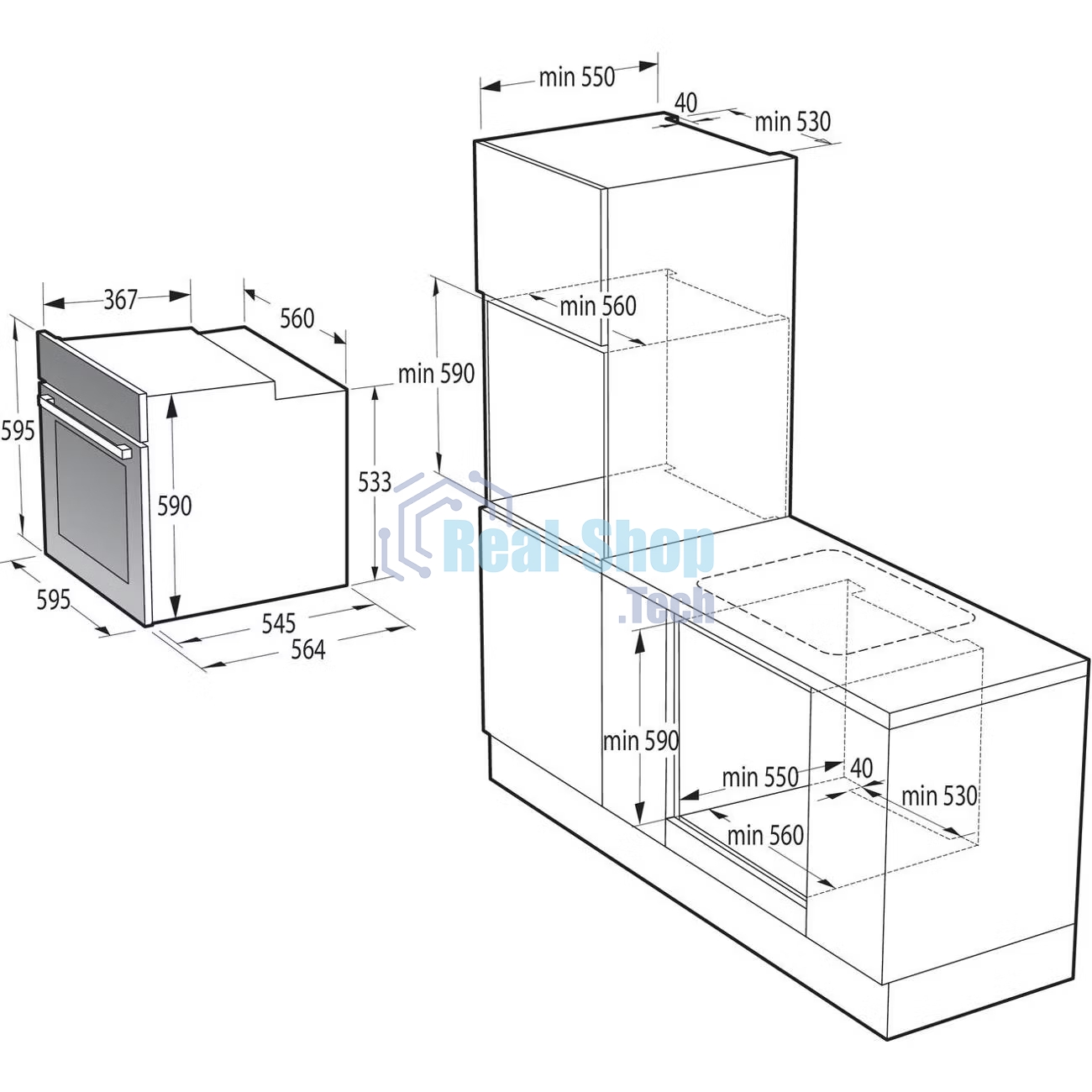 Духовой шкаф электрический Gorenje BO6725E02NBG черный