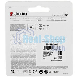 Флеш карта Kingston Canvas Select Plus microSDXC 64Gb C10 SDCS3/64Gb