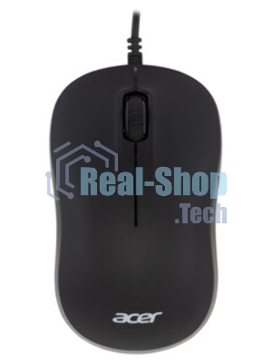 Мышь проводная Acer OMW140 черный, 1200 dpi, USB, кнопки - 3