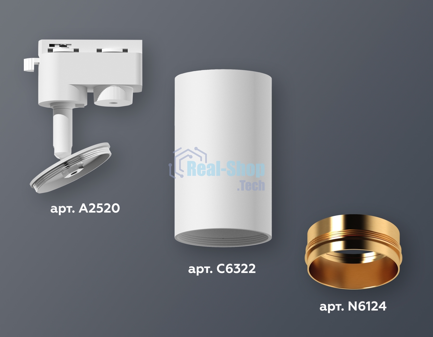 Светильник Ambrella light XT6322044 SWH/PYG белый песок/золото желтое полированное MR16 GU5.3 (A2520, C6322, N6124)