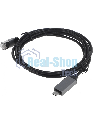 Кабель Buro BU-USB-C-LAN1000-2m USB Type-C (m) RJ-45 (m) 2м черный (пакет)