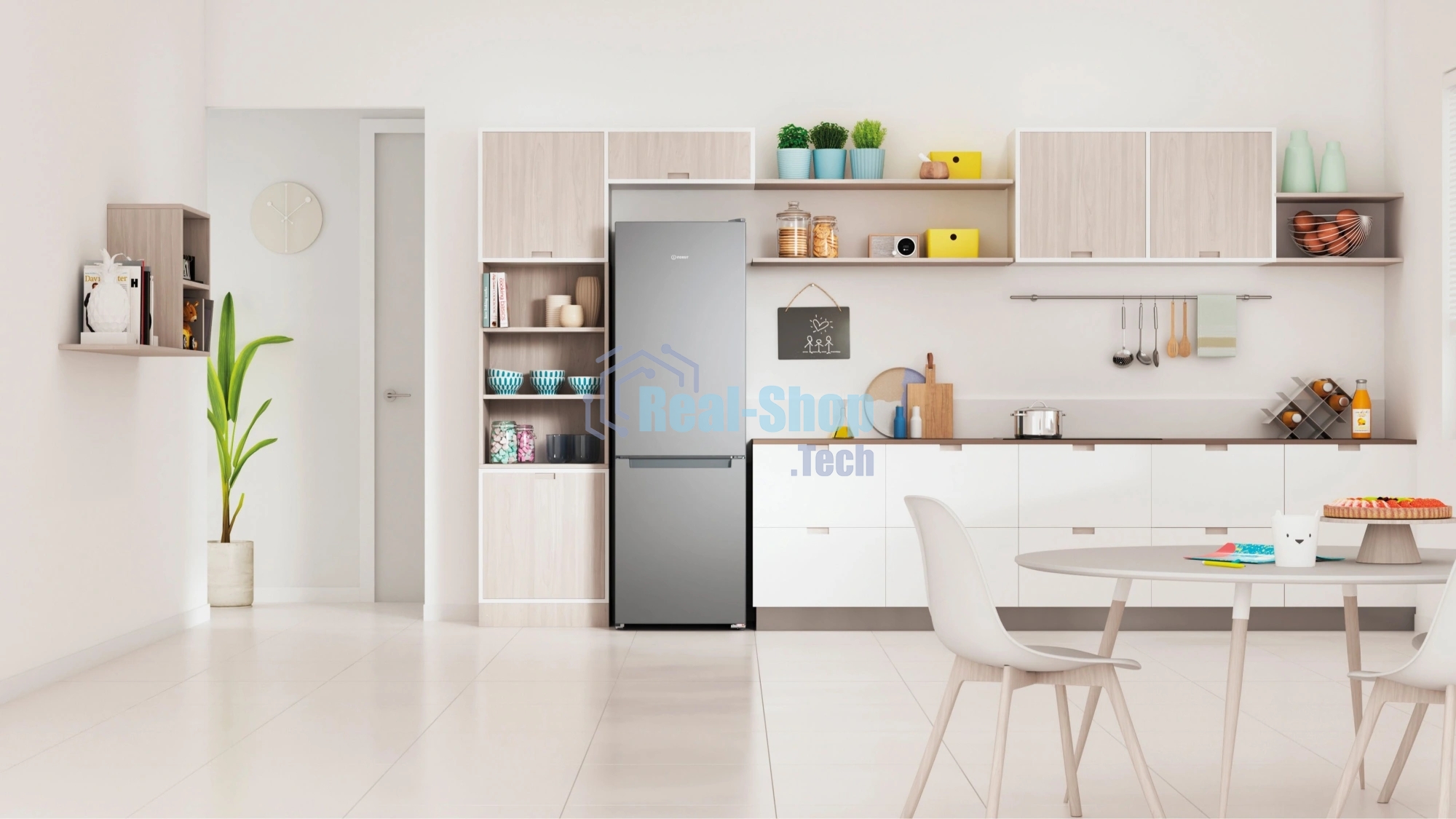 Холодильник Indesit ITS 4180 XB нержавеющая сталь двухкамерный 220/78 л морозилка снизу, No Frost
