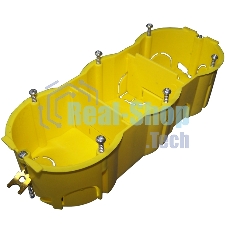 Подрозеточная коробка в стену для суппорта 45х135, желтая