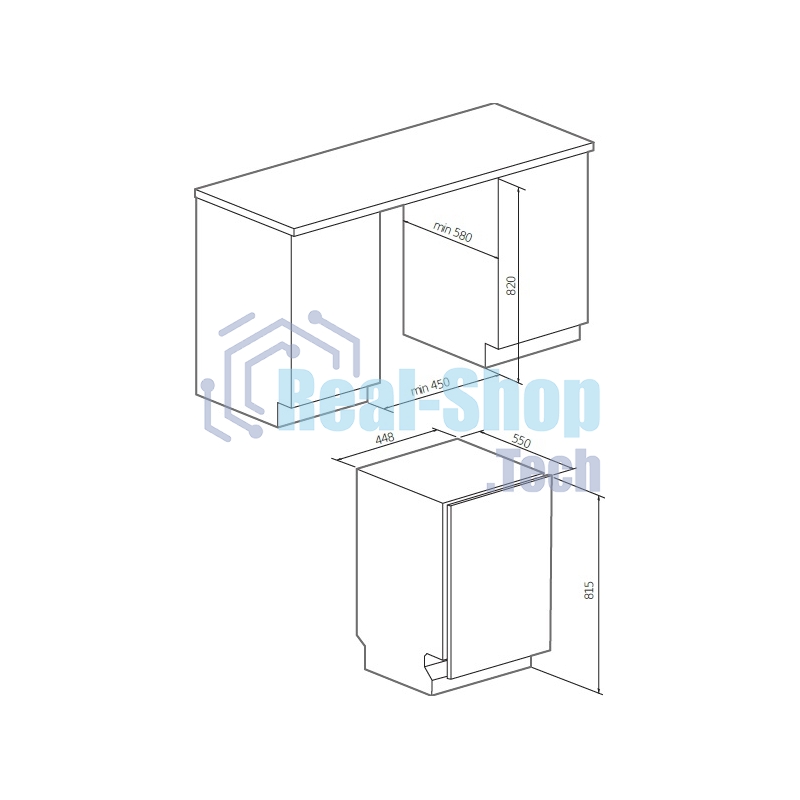 Встраиваемая посудомоечная машина Graude VG 45.1