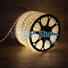 Дюралайт Neon-night LED, постоянное свечение (2W) - теплый белый, 36 LED/м, бухта 100м