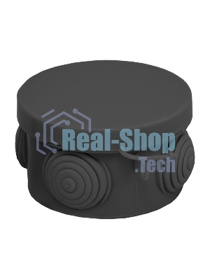 Коробка распаячная КМР-040-038 с крышкой 65х40 4 мембранных ввода IP54 черный EKF plc-kmr-040-038-b