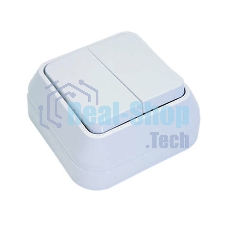 Выключатель 2-кл. Makel ОП 10А IP20 белый