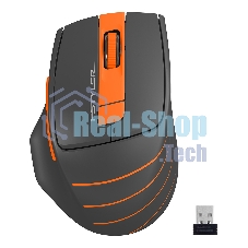 Мышь беспроводная A4Tech Fstyler FG30S серый/оранжевый, 2000 dpi, радиоканал, USB, кнопки - 6