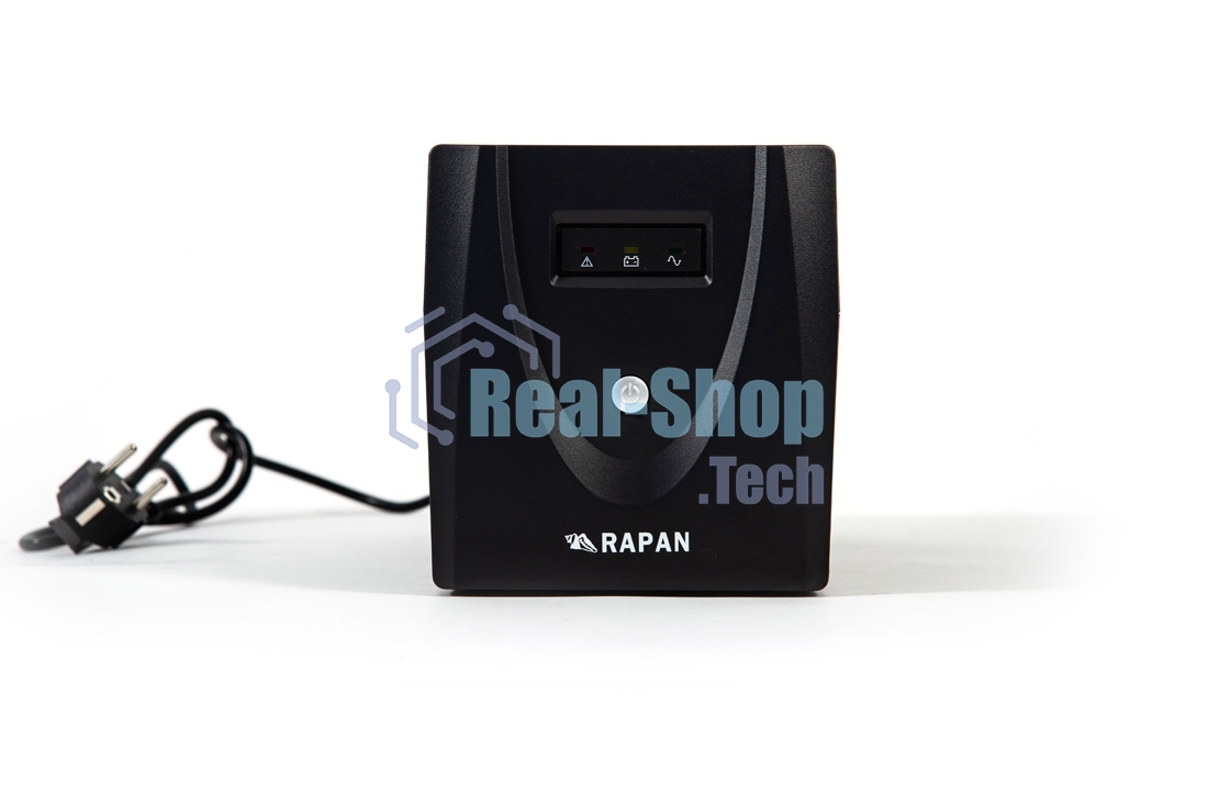 Источник бесперебойного питания RAPAN-UPS 1000 220В 1000ВА/600Вт меандр с АКБ 2х7А·ч интерактивный RAPAN-UPS 1000 power supply 220V 1000VA/600W meander with battery 2x7Ah interactive
