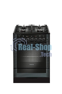 Плита комбинированная Gefest ПГЭ 6502-02 0044 черный, конфорок 4 газовых, духовка 55 л, 60 см x 85 см x 60 см