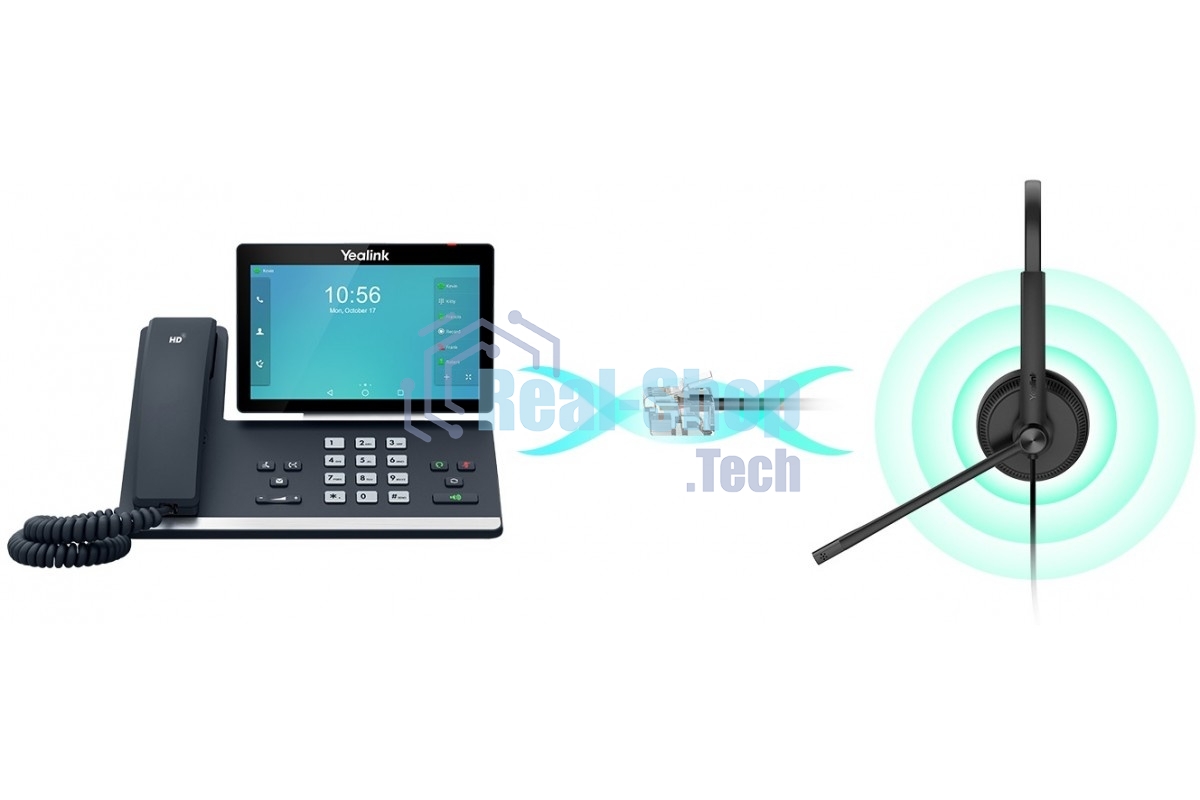 Гарнитура проводная YEALINK YHS34 Dual Дуо, Проводная, HD звук, QD, RJ9, шт