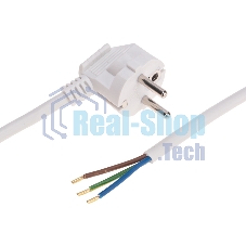 Шнур электрический с вилкой Rexant ПВС 3х1,5 мм², 5м белый