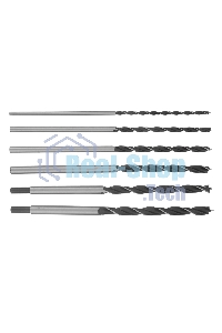 Набор сверл по дереву Sparta 6-8-10-12-13-14 мм, L 300 мм, 6 шт., цилиндрический хвостовик