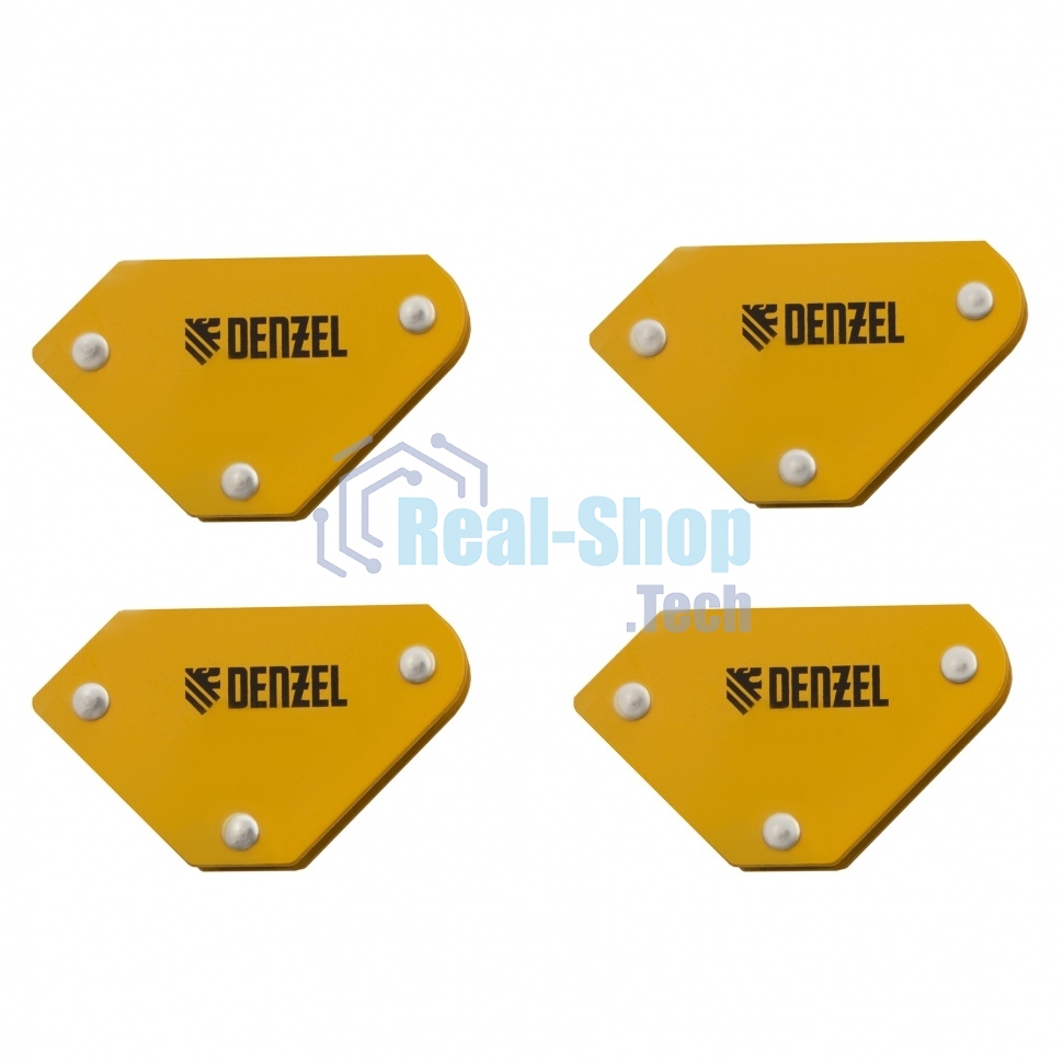 Набор из 4 магнитных фиксаторов для сварочных работ Denzel