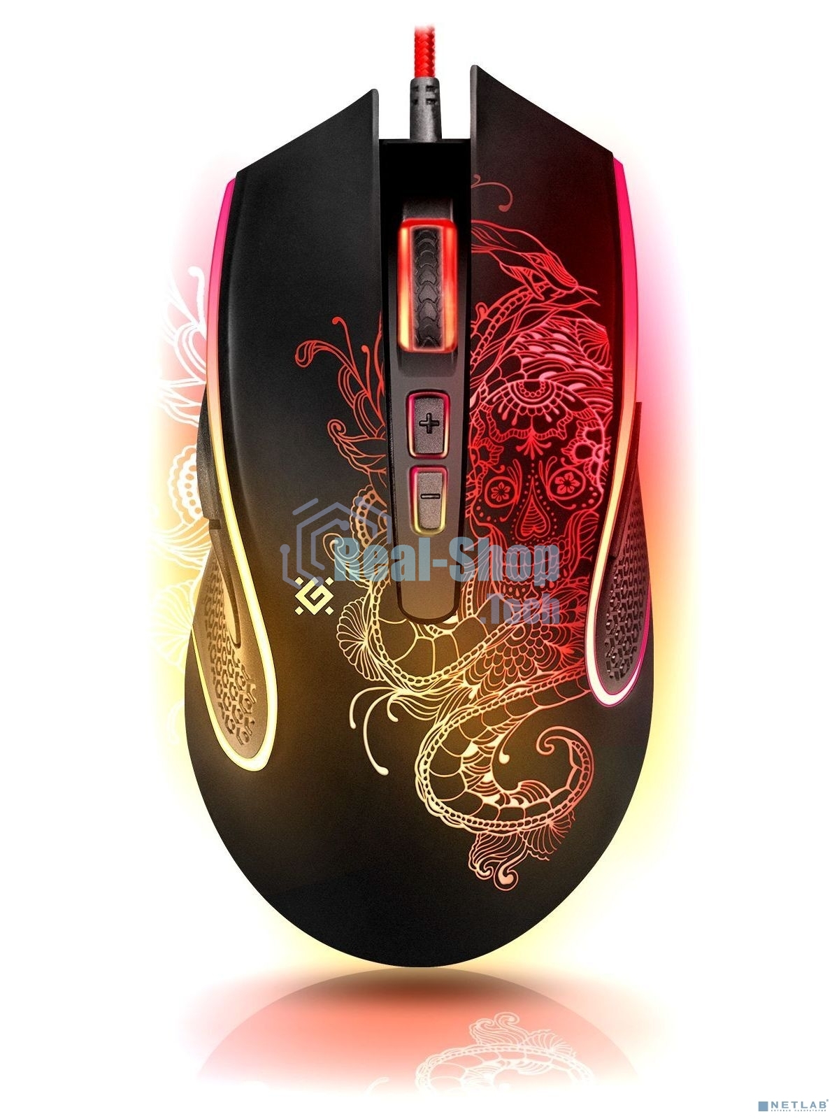 Мышь проводная Defender Venom GM-640L черный, 3200 dpi, USB, кнопки - 8