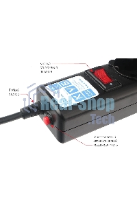 Сетевой фильтр Powercube SPG5-С2 1.9 м (5 розеток) черный (коробка)