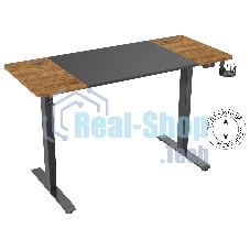 Стол игровой Cactus CS-EDL-BAWD столешница МДФ черный дуб антик, каркас черный