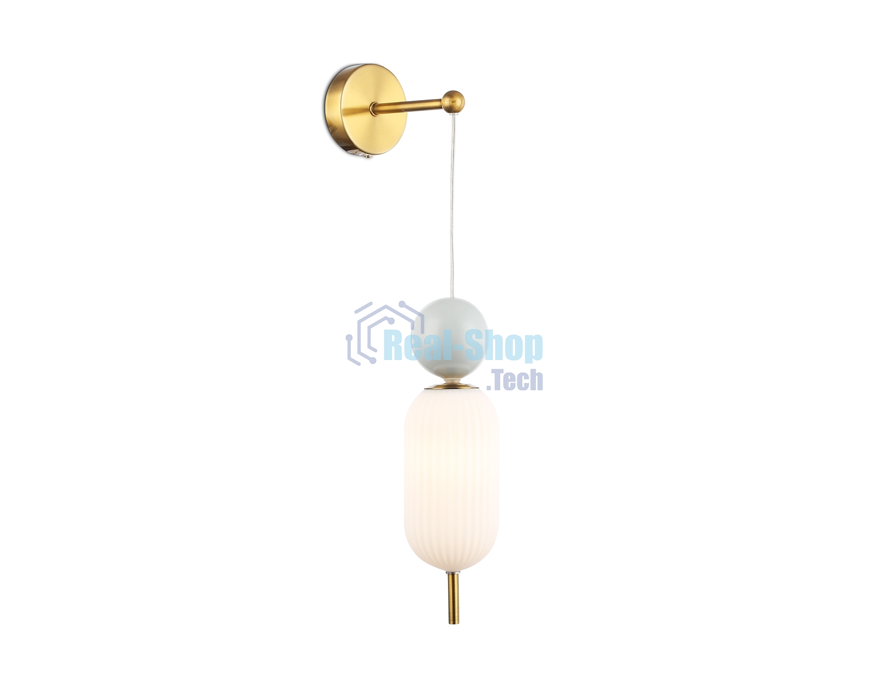 Настенный светильник Ambrella light LH53108 BS/GR/FR латунь/серый/белый матовый G9 max 28W 100*200*570