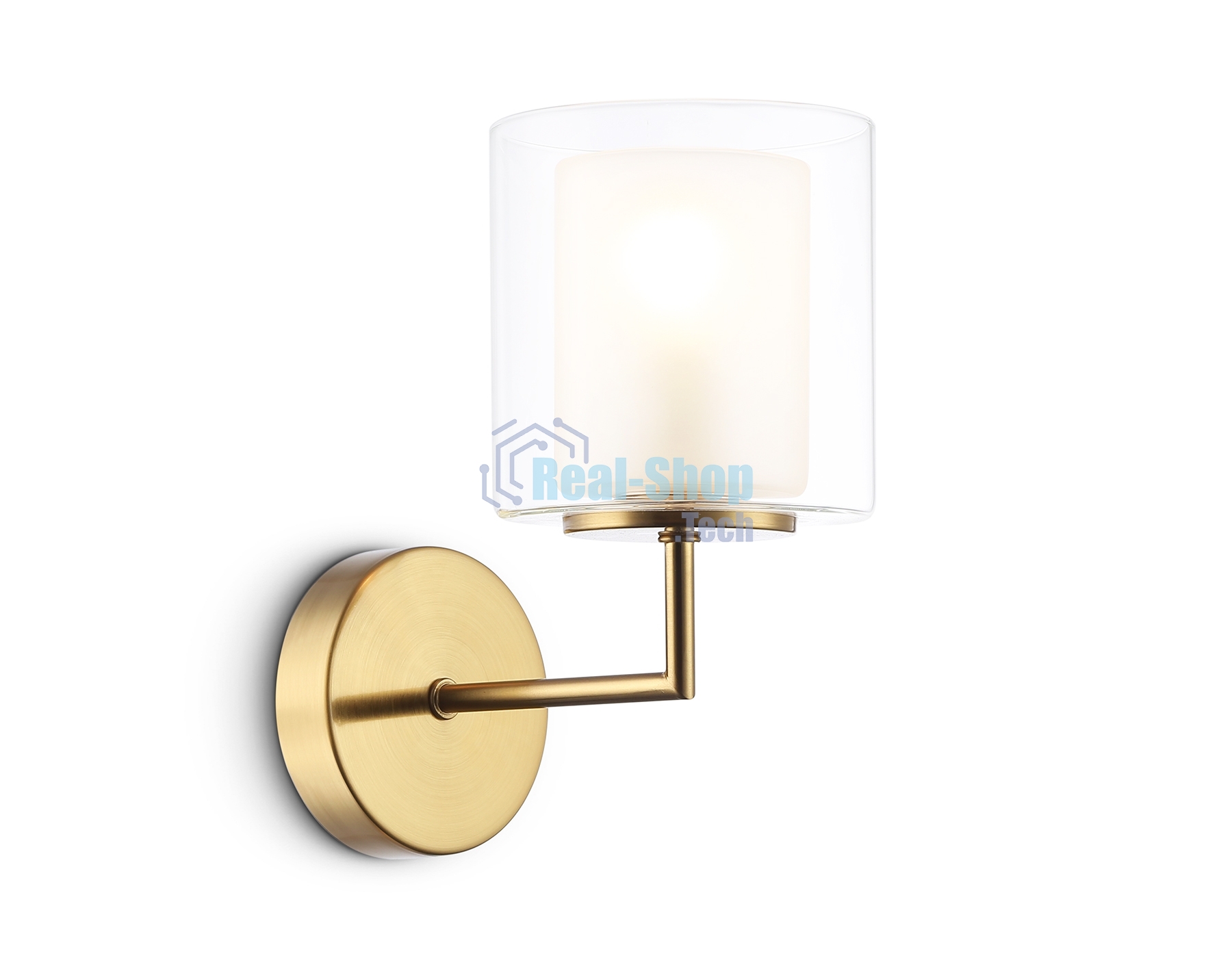 Настенный светильник Ambrella light LH56015 BS/FR латунь/белый матовый E14 max 40W 190*120*220