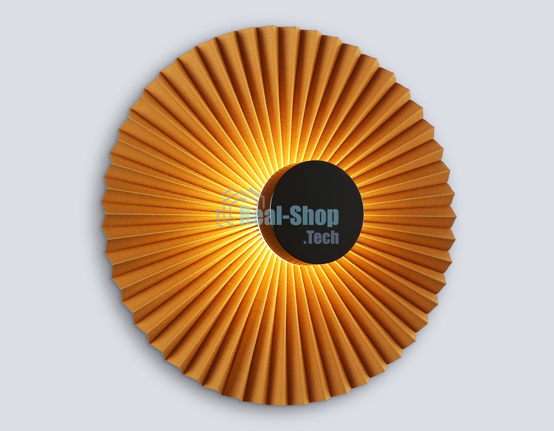 Настенный светильник Ambrella light LH72647 BK/CF черный/кофе 6W 3000K D300*100