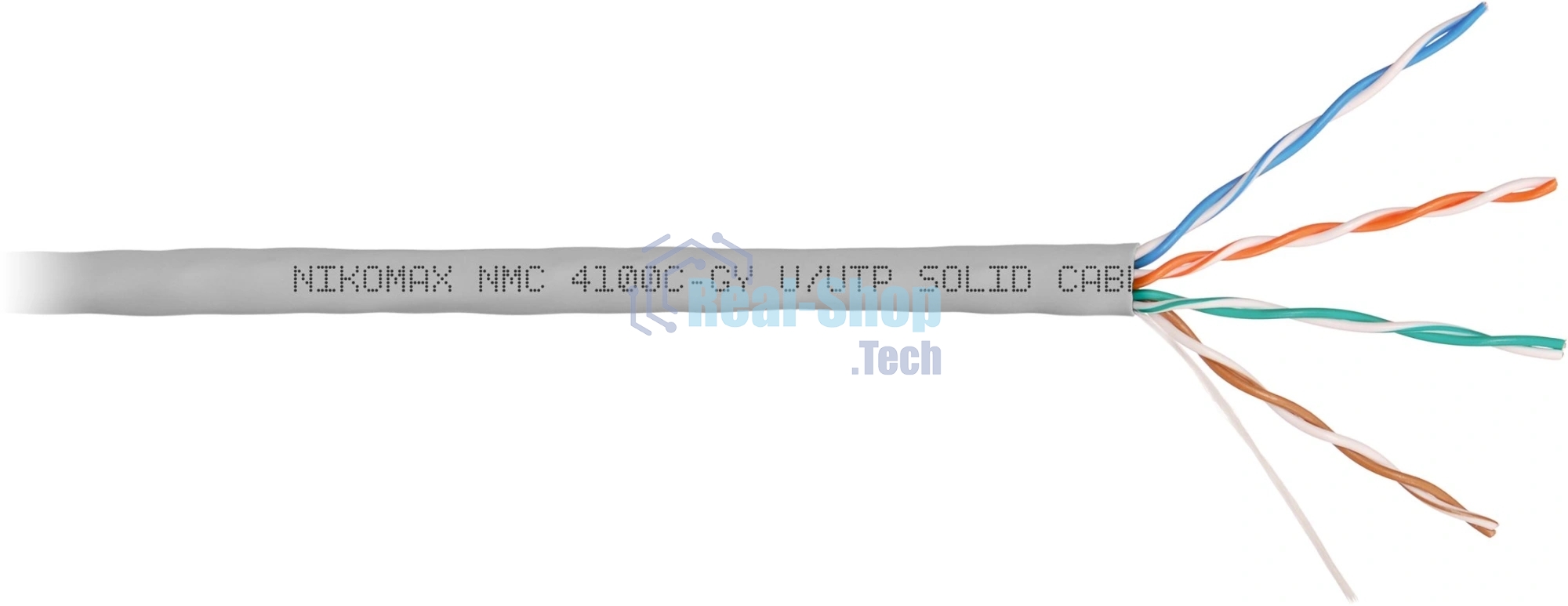 Кабель информационный Nikomax NMC 4100C-GY кат.5E U/UTP 4 пары нг(А)-HF внутренний 305м серый