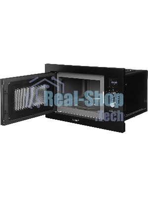 Встраиваемая микроволновая печь Vitek VBMW 2540 BG черный, 25 л, 850 Вт, переключатели - кнопки, поворотный механизм