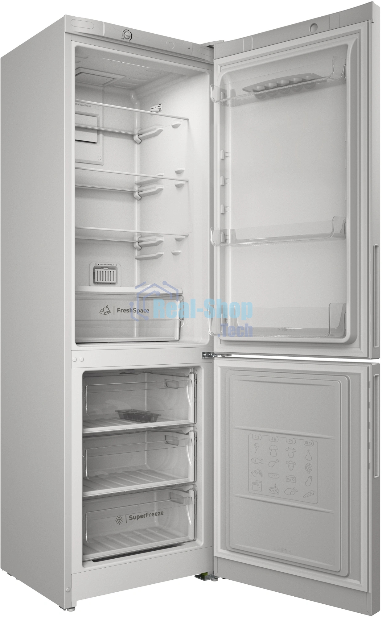 Холодильник Indesit ITR 4180 W белый двухкамерный 220/78л морозилка снизу