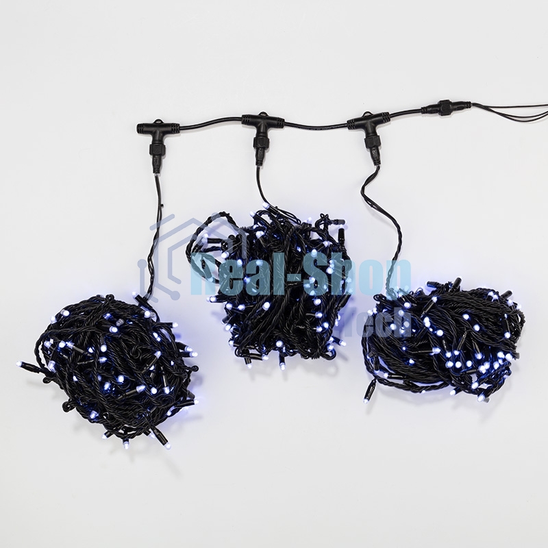 Гирлянда Neon-night LED ClipLight 24V, 3 нити по 10 метров, цвет диодов белый