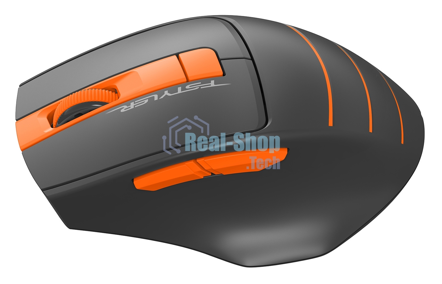 Мышь беспроводная A4Tech Fstyler FG30S серый/оранжевый, 2000 dpi, радиоканал, USB, кнопки - 6