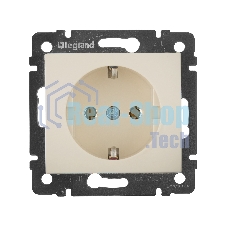 Розетка электрическая Valena с заземлением 2К+З/сл.кость (слоновая кость) Legrand 774320