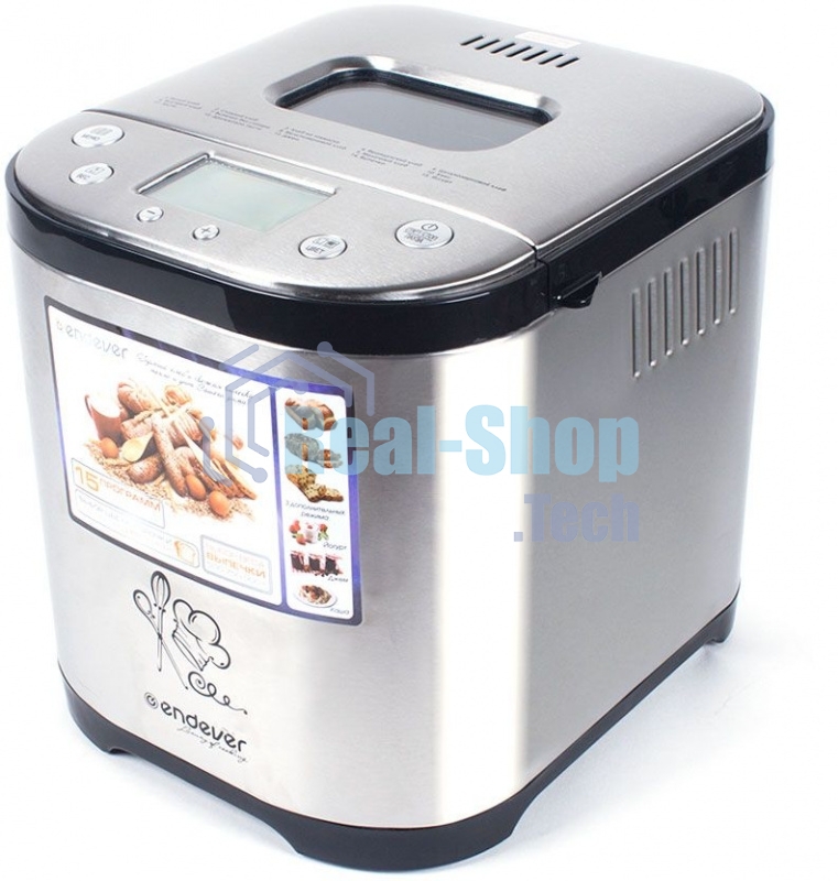 Хлебопечка Endever Skyline MB-52, 710Вт, 15 программ, таймер 15ч, сохранение уст. прогр., авт. термостат, автоподогрев 60 мин