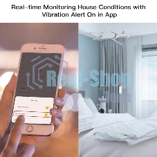 Датчик вибрации MOES Vibration Sensor ZSS-Z-VBR, Zigbee, AAA 2шт х 1.5 V