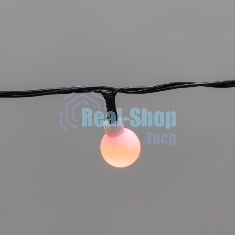 Гирлянда светодиодная Neon-night Шарики 5м, 20 LED, IP20, зеленый провод, свечение мульти (RG/RB), мигание, 230В