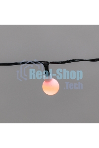 Гирлянда светодиодная Neon-night Шарики 5м, 20 LED, IP20, зеленый провод, свечение мульти (RG/RB), мигание, 230В