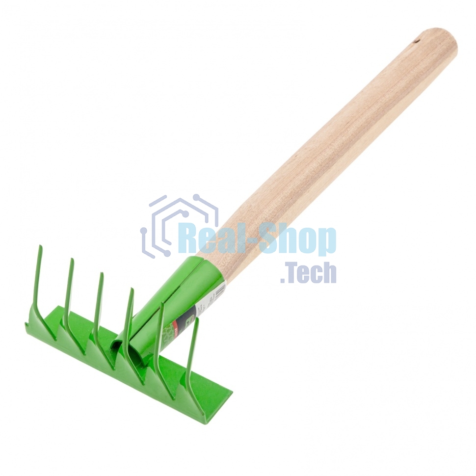 Грабли Сибртех витые 6-зубые, 120х390 мм, стальные, деревянная рукоятка, АГРОНОМ