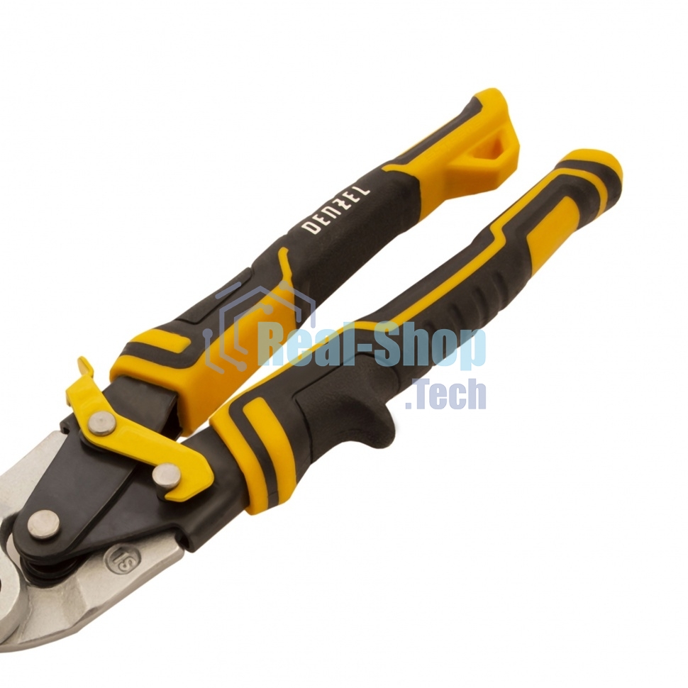 Ножницы по металлу Denzel, 315мм, прямой проходной рез,сталь-CrMo, трехкомп.рук-ки